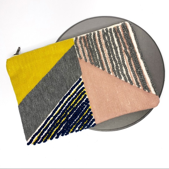 Paper Source Handbags - PAPER SOURCE Textile Embroidered Pouch Clutch